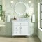 James Martin Vanities 36'' Single Vanity, Bright White w/ 3 CM Victorian Silver Quartz Top 424-V36-BW-3VSL - alternate 3